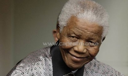 Former South African president Nelson Mandela in London on June 26, 2008/AFP