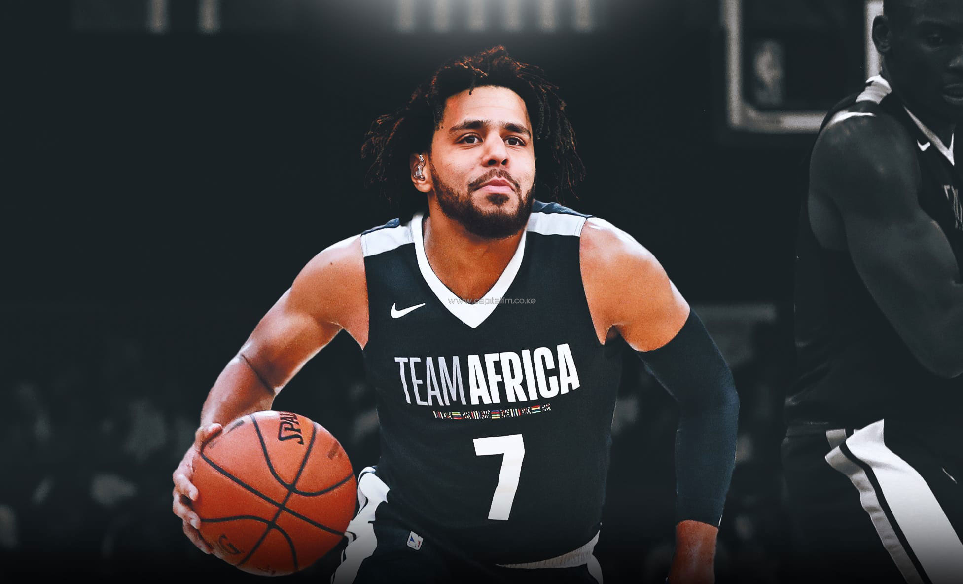 J COLE 15 PATRIOTS VISIT RWANDA BASKETBALL JERSEY