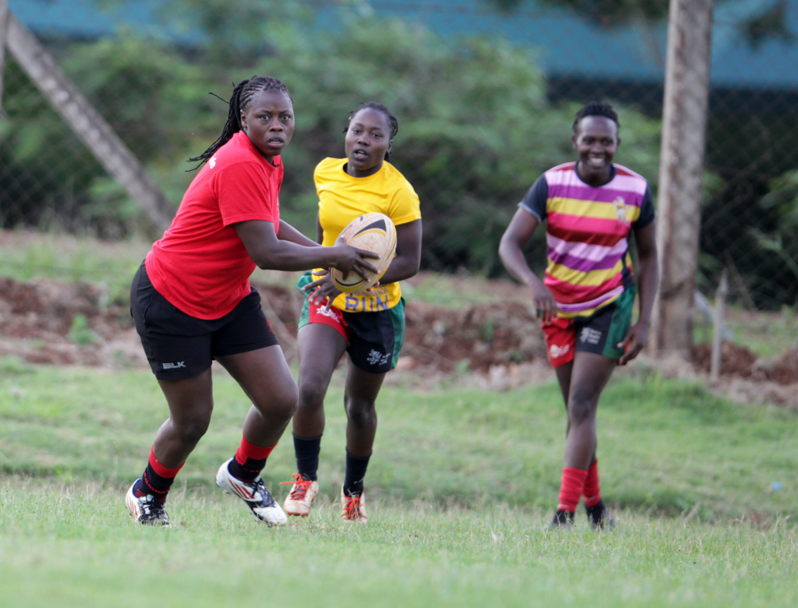 Kenya Lionesses Captain Sheila Chajira in action at Kasarani training ...