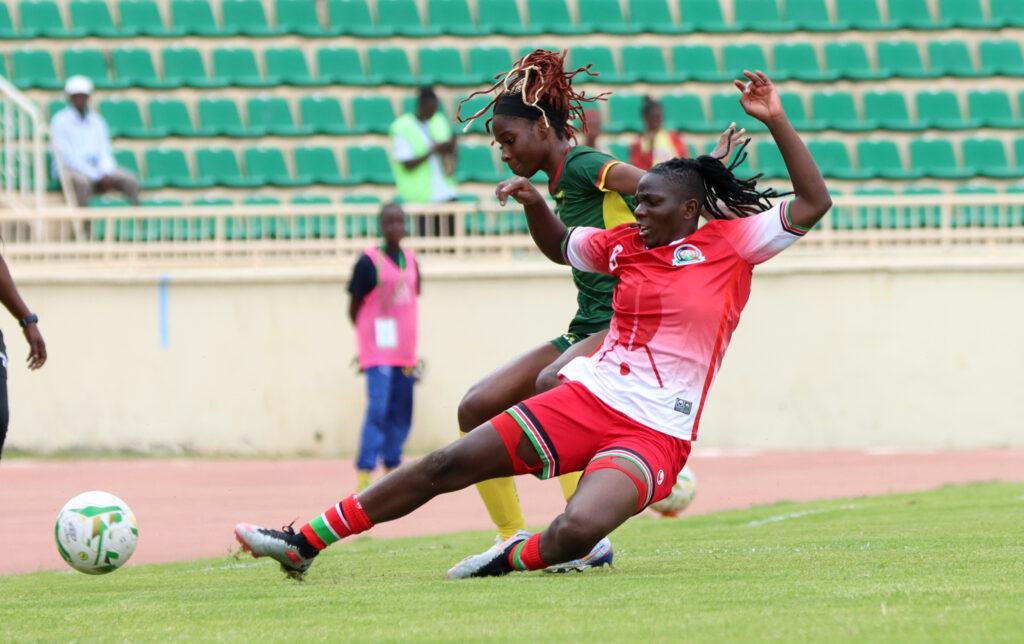 Terry Engesha goes full flight tackle. PHOTO/Timothy Olobulu