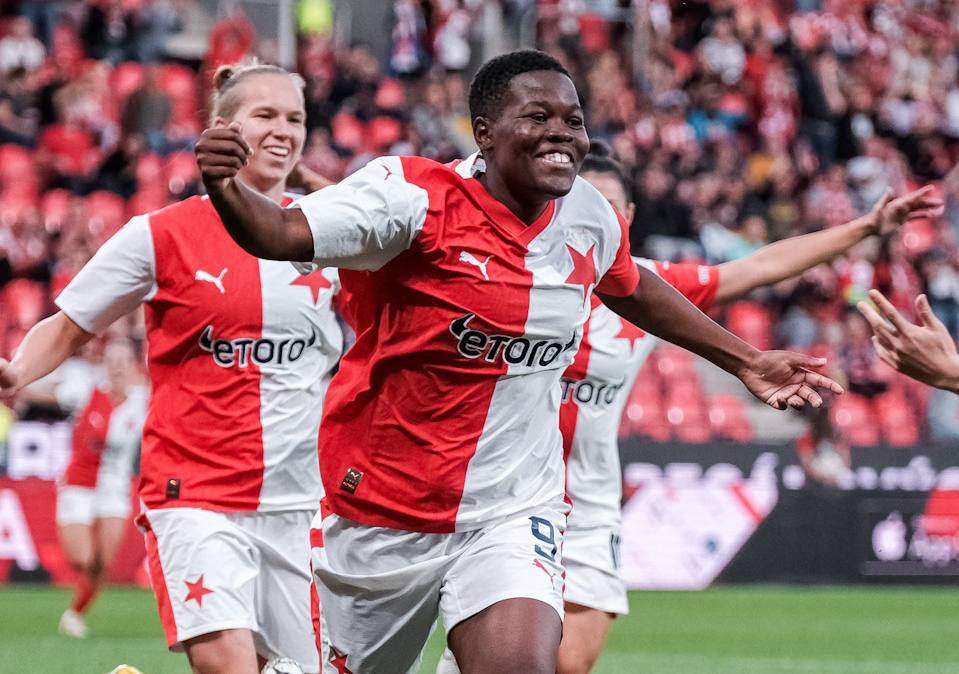 Harambee Starlets striker nets nine-minute Champions League brace as Slavia  Prague coast to victory - Pulse Sports Uganda