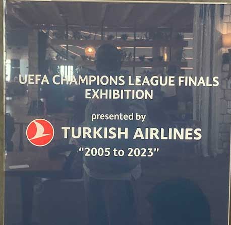 Turkish Airlines inaugura exposição sobre as finais da Champions